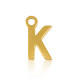 Stainless steel charm initial K Gold